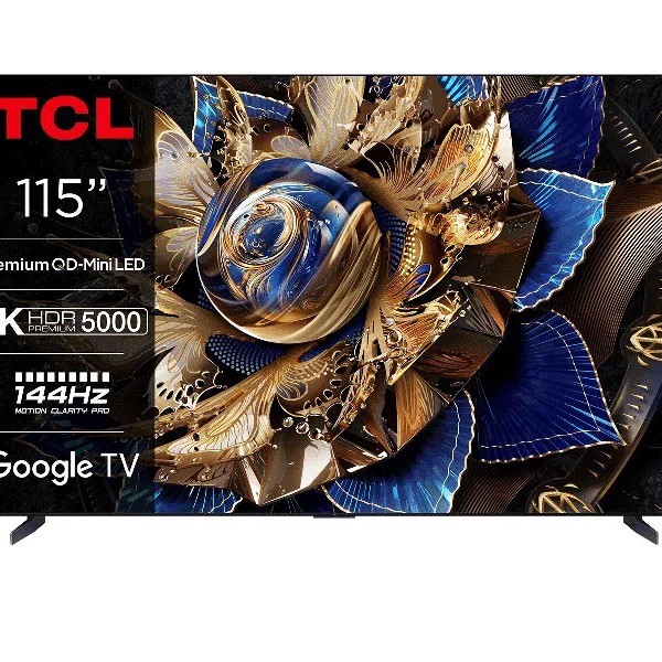 TCL - Televisión QD-MiniLED 292,1cm (115') TCL 115X955 Max, 4K UHD, Full Array, Smart TV by Google TV, Dolby Vision y Atmos, compatible Google Assistant.