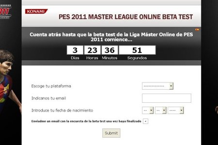 'PES 2011'. ¡Apúntate a su beta!