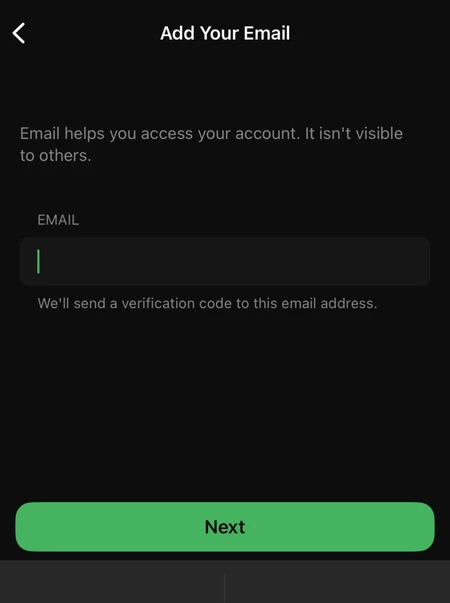 WhatsAppのメール認証