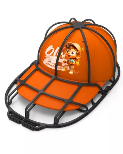 XQXA Paquete de 1 soportes para lavar gorras en el lavavajillas y la lavadora, rejilla protectora, soporte para gorras de niños y adultos