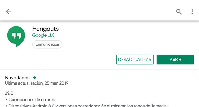Desactualizar
