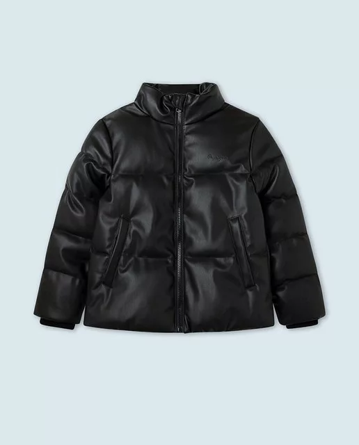CHAQUETA DE NIÑA ECO PIEL NEGRA
