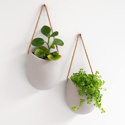 Kazai. Macetas de Pared -Ellie- | Macetas Colgantes De Cerámica | 2 Piezas