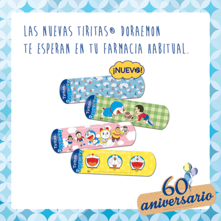 Las 'Tiritas' celebran su 60 aniversario con Doraemon