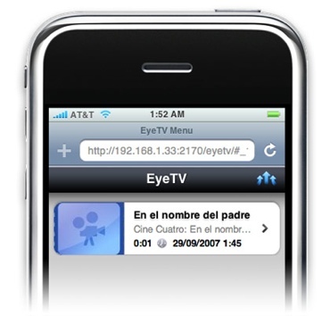 Acceso a las grabaciones de TV vía WiFi desde el iPhone o iPod touch, con el nuevo EyeTV
