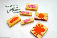 Manualidades con niños: tutorial para hacer sellos con espuma