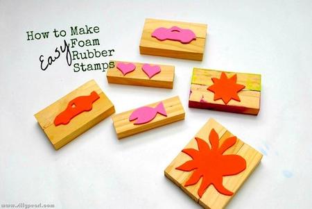 Manualidades con niños: tutorial para hacer sellos con espuma