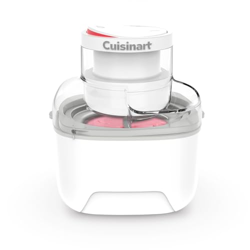 Cuisinart Heladera Solo Scoops, Máquina para hacer helado gelato sorbetes y yogur helado, casero en 25min, sorbetes, Compacta, ocupa poco espacio, Tazón para bat, Bol de congelación instantánea 475ml