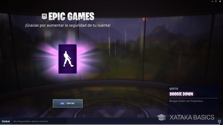 y si todo ha ido bien la primera vez que entres a la tienda despues de activar la autenticacion en dos pasos te notificaran que has ganado un nuevo gesto - tienda fortnite hoy 2 mayo