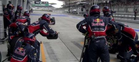 Red Bull ajusta sus pit-stop con la ayuda de un láser
