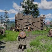 Cómo desbloquear y mejorar el campamento de los Melenas Grises en Crimson Desert 