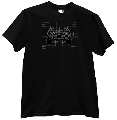 Camiseta con el manual del mando de PS2
