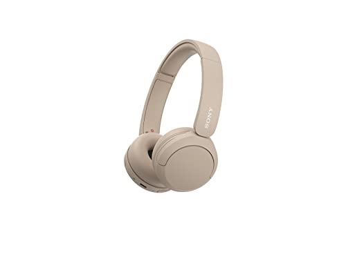 Sony Audífonos inalámbricos on-Ear WH-CH520 hasta 50 Horas de duración de batería, Beige (Versión Nacional)