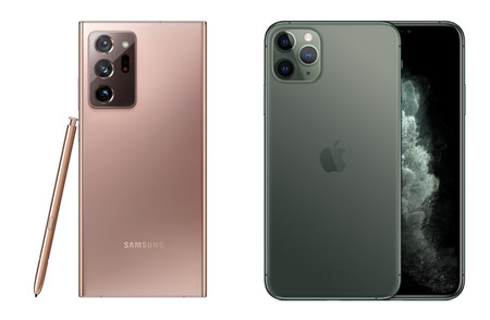 Así queda el iPhone 11 Pro Max frente al Note 20 de Samsung