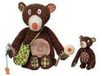 Bonitos peluches de papá oso y su osito