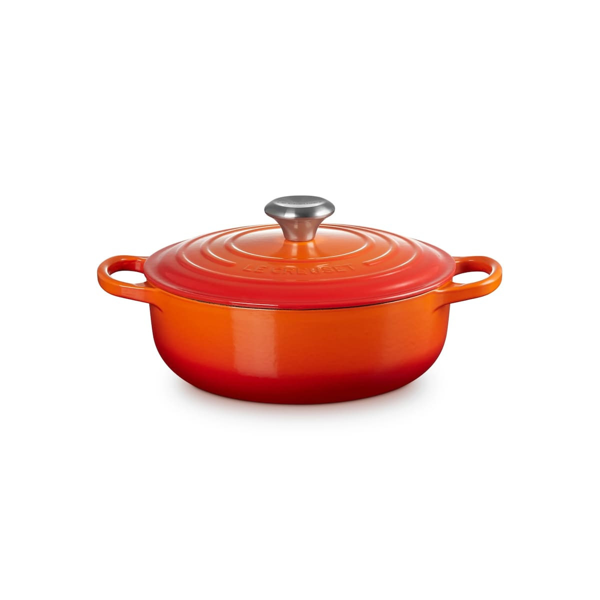 Cocotte redonda baja de hierro fundido Le Creuset