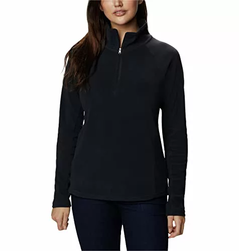 Columbia Mujer Forro polar con media cremallera, Black, S