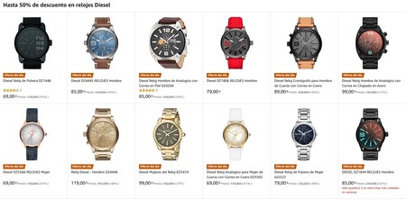 Hasta 50% de descuento en relojes Diesel hasta medianoche sólo hoy en Amazon