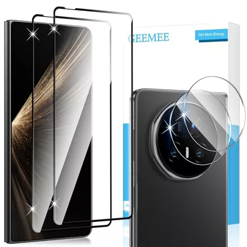 GEEMEE Protector de Pantalla para honor Magic V5 y Protector de Lente de Cámara, 2+2 Piezas 9H Dureza HD Cristal Templado Anti-Arañazos Vidrio Templado Protectora