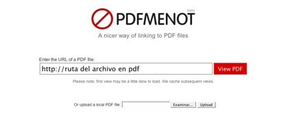 PDFMenot, visualiza archivos PDF a través de la web