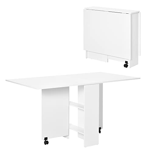 HOMCOM Mesa Plegable de Comedor Mesa de Cocina Plegable
