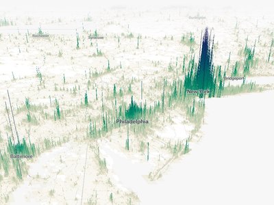 Esta página web te permite visualizar en 3D cuánta gente vive en cada zona del mundo 