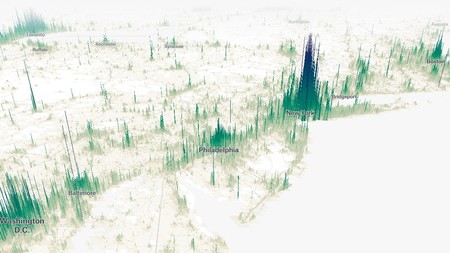 Esta página web te permite visualizar en 3D cuánta gente vive en cada zona del mundo