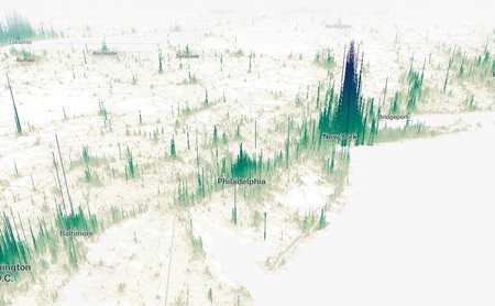 Esta página web te permite visualizar en 3D cuánta gente vive en cada zona del mundo