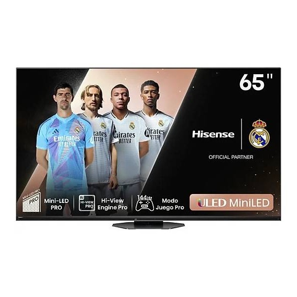 TV Mini LED 65" - Hisense 65U8NQ, UHD 4K, Mini LED, Smart TV, 144Hz, Hi-View, IA, Imax, Dolby VIsion&Atmos