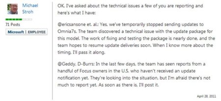 Microsoft deja de actualizar temporalmente los Samsung Omnia 7
