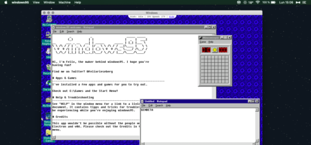 El Windows 95 que funciona como una app en Windows 10, Linux y Mac ahora trae Doom, Wolfenstein3D y el glorioso Netscape Navigator