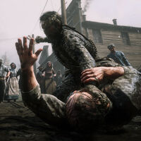 ¿Recuerdas la pelea en el bar de Red Dead Redemption 2? Puedes encontrar al salvaje que te tira por la ventana, pero estará cambiado