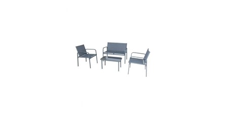 Conjunto De Jardin Mesa 2 Sillas Banco Carrefour
