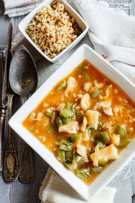 Robalo en salsa agridulce. Recete saludable