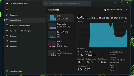 Cómo ver el rendimiento de la CPU, RAM o conexión de tu PC en tiempo real con Windows 10 y Windows 11