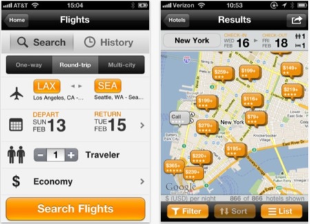 KAYAK Explore, consulta de forma rápida hoteles y vuelos