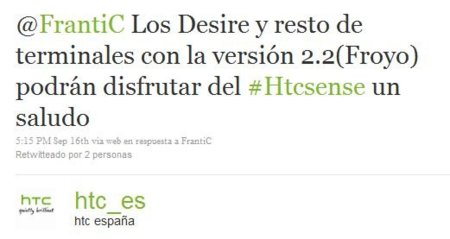 Los HTC con Android 2.2 disfrutarán del nuevo HTC Sense