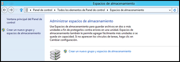 Portada de espacios de almacenamiento