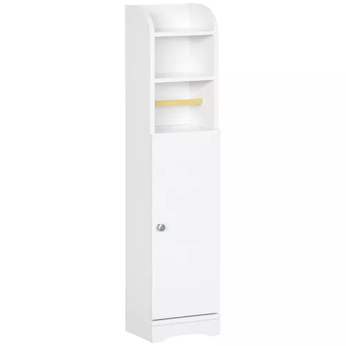 kleankin Armario de Baño 23x18x100 cm Blanco