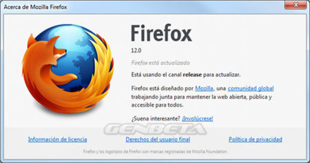 Firefox 12 listo para descargar desde los servidores oficiales