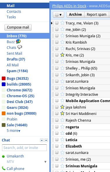 google gmail interfaz