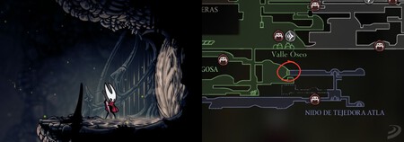 Puerta Grieta Musgosa Silksong