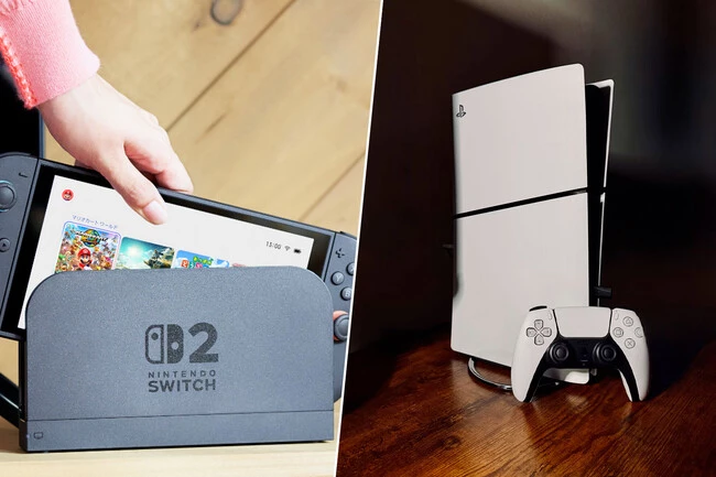 Nintendo Switch 2 Y Playstation 5 Sobre Un Escritorio