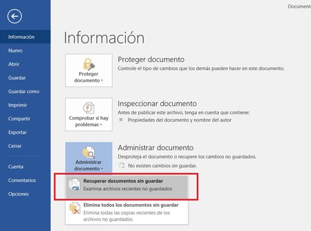 No guardé por error mi archivo de Office ¿y ahora que?