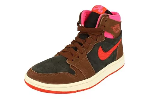 NIKE Mujeres Air Jordan 1 ZM Air CMFT 2 Trainers DV1305 Sneakers Zapatos (UK 7.5 US 10 EU 42, Cacao Wow Picante Red Black 206)