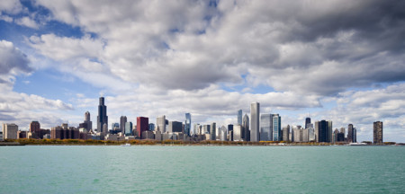 Skyline de Chicago en otoño