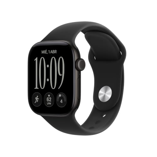 Apple Watch Series 12 GPS 42 mm, Caja de Aluminio en Negro