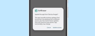 Así se va a quejar Android cuando instalas una app desde una tienda y la intentas actualizar desde otra