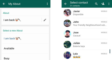 Los viejos estados de WhatsApp ya están de vuelta en la beta, pero ocultos