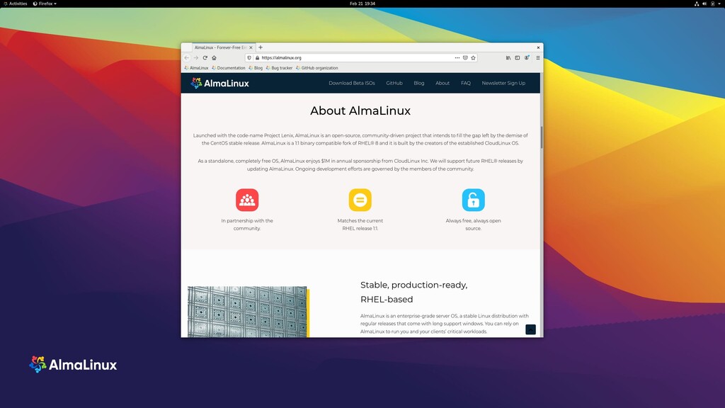 Ya está lista para descargar la primera versión estable de AlmaLinux, el sucesor mejor posicionado de CentOS
